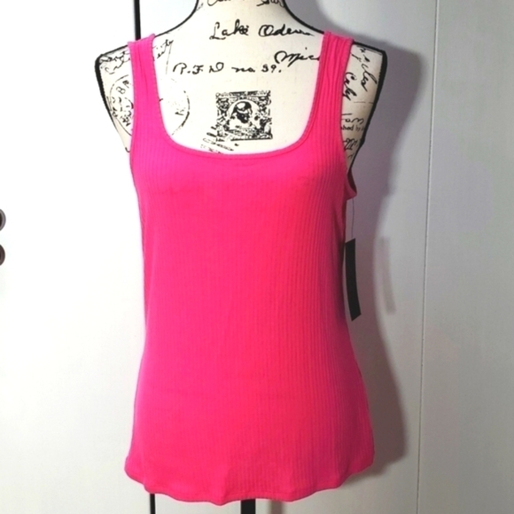 Rachel Zoe- Womens Bright Pink Stretchy Tank Layering Classic Preppy Sz.XL - Picture 1 of 6